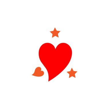 kalp logosu renk vektör illüstrasyon tasarımı