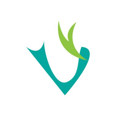 harf v v simgesi renk vektör illüstrasyonu