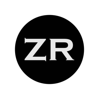 Harf ZR simgesi arkaplan renk vektörü tasarımı illüstrasyonu