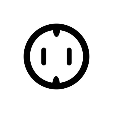 Elektrik dolgu terminali simgesi tasarım vektörü illüstrasyonu