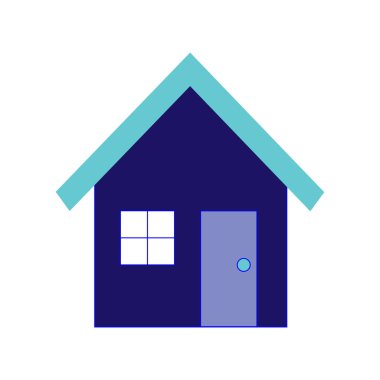 Ev simgesi renkli tasarım vektörü çizimi