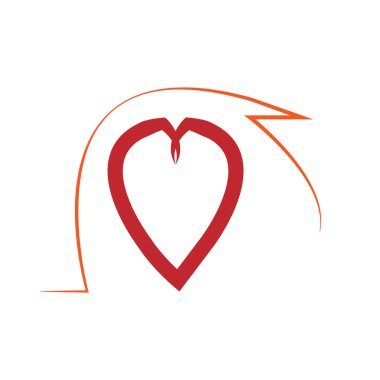 Aşk simgesi renk tasarım vektörü resimlemesi