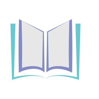 Kitap simgesi renkli tasarım vektörü çizimi