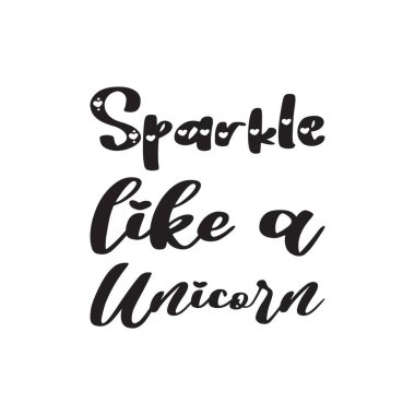 Tek boynuzlu at alıntısı gibi parıldıyor.