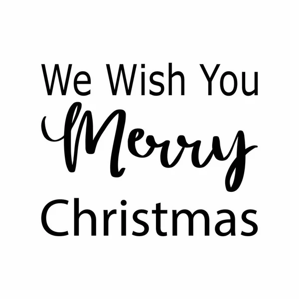 Deseamos Feliz Cita Carta Navidad — Vector de stock