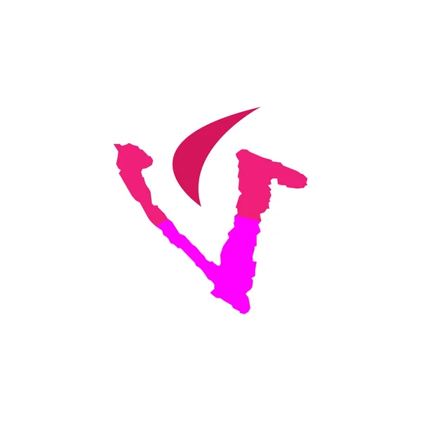 Lettre Icône Couleur Conception Vectoriel Illustration — Image vectorielle