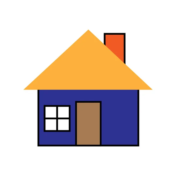 Rysunek Ikony Domu Kolorowy Projekt Wektor Ilustracji — Wektor stockowy