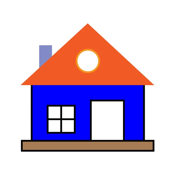 Drawing House Icon Colorful Design Vector Illustration — Stock Vector