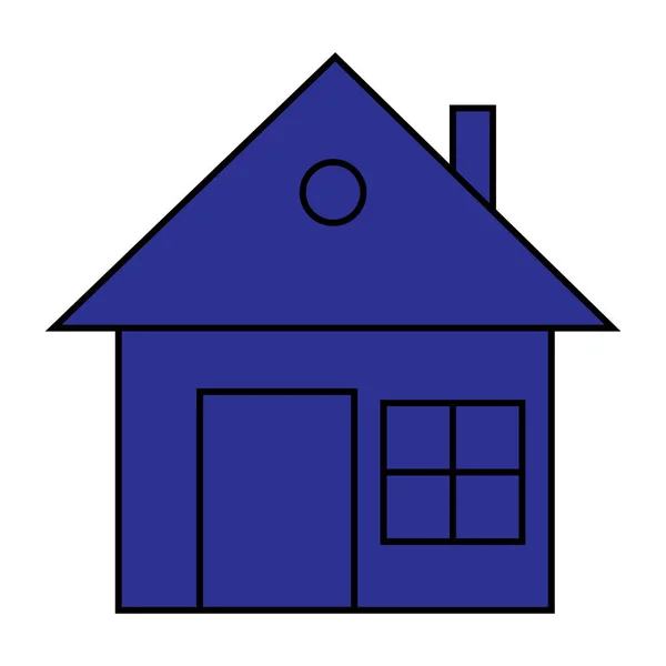 房屋图标彩绘设计图 — 图库矢量图片