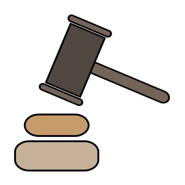 Hammer Knock Δικαστής Εικονίδιο Σχεδιασμού Διανυσματική Απεικόνιση — Διανυσματικό Αρχείο