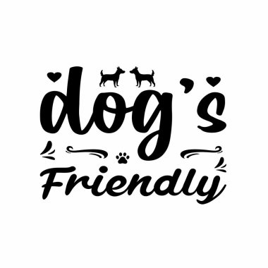 Köpeğin dost canlısı siyah harf alıntısı