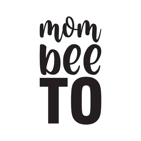 蜜蜂妈妈对黑字引证 — 图库矢量图片