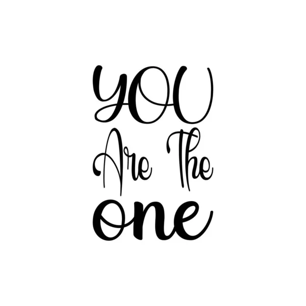 You One Black Letter Quote — Image vectorielle