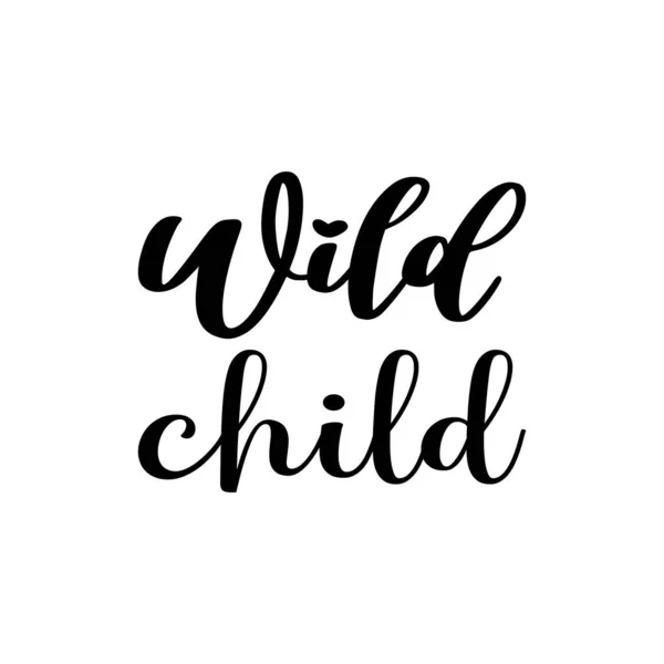 Wild Child Black Letter Quote — Vector de stock