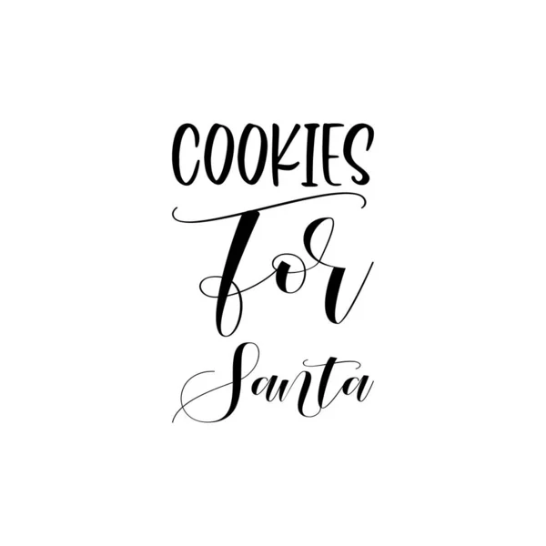 Cookies Voor Kerstman Zwarte Letter Offerte — Stockvector