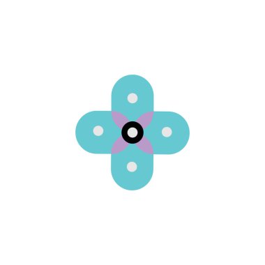 batik çiçek simgesi vektör illüstrasyon tasarımı