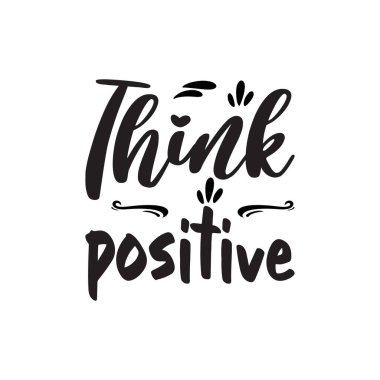 Olumlu siyah harf alıntısı düşün