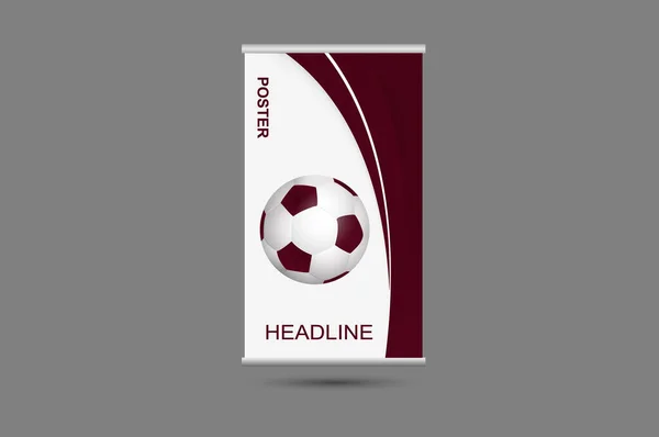 Soccer Football Sport Season Game Poster Vector Football Vertical Poster — Stock Vector