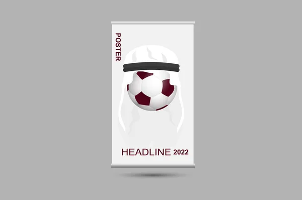 Μπάλα Ποδοσφαίρου Στο Σέμα Ποδοσφαιρική Αφίσα — Διανυσματικό Αρχείο