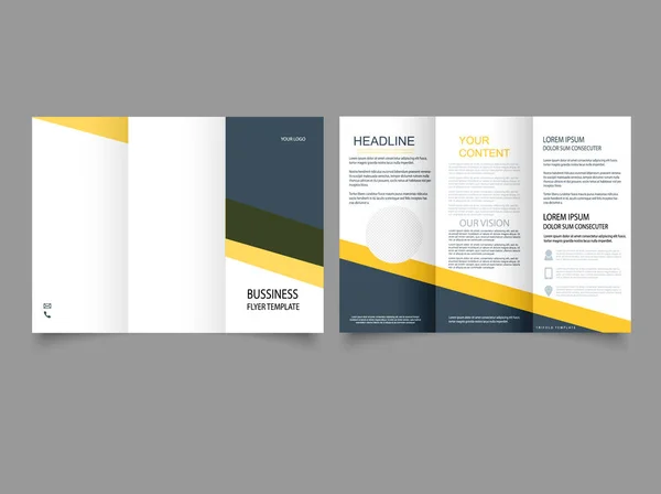 Brochure Design Brochure Template Creatieve Drievoudige Trend Brochure Vectorgrafieken — Stockvector