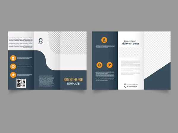 Modello Moderno Brochure Aziendale Trifold — Vettoriale Stock