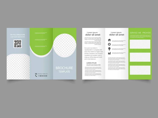 Business Triple Leaflet Broschüre Template Design Business Design Minimale Corporate — Stockvektor