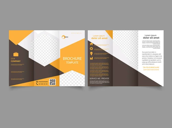 Design Modelo Brochura Folheto Triplo Negócios Design Negócios Modelo Design —  Vetores de Stock