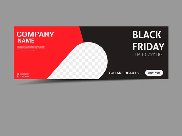 Flyer Black Friday Template Promotion Advertising Online Advertising Social Media — Vector de stock