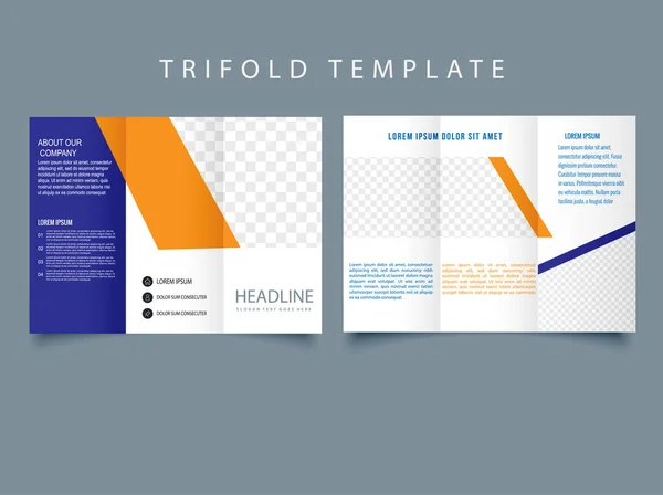 Bedrijf Brochure Template Renovatie Creatieve Driedelige Brochure Template Ontwerp Onroerend — Stockvector