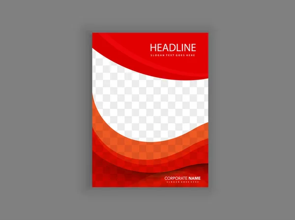 Brochure Design Modern Cover Layout Annual Report Poster Flyer Waves — Vettoriale Stock