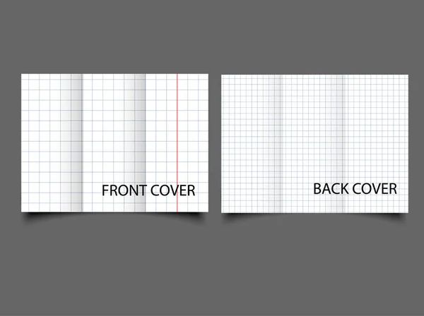 Notebook Sheet Box Folded Three Vector Graphics —  Vetores de Stock