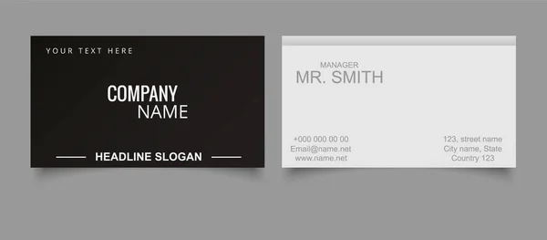 Simple Business Card Layout Editable Vector File — Image vectorielle