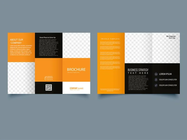 Corporate Tri Fold Brochure Template Design Flyer Printing Design Print — Vetor de Stock