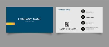 Simple business card template. Vector graphics. Editable file.
