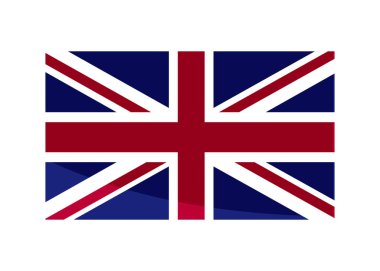 Great Britain flag on a white background. Vector design.