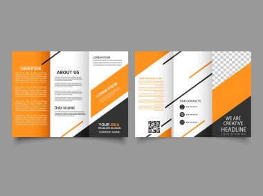 Turuncu şirket broşürü. Yazdırma broşürü.