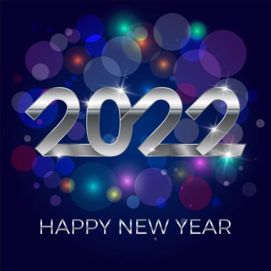 Sancak 2022 Mutlu yıllar. Kış tatili tebrik kartı..