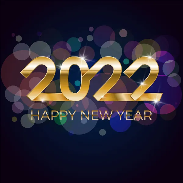 Banner 2022 Šťastný nový rok. Pozdrav - zimní dovolená. — Stockový vektor