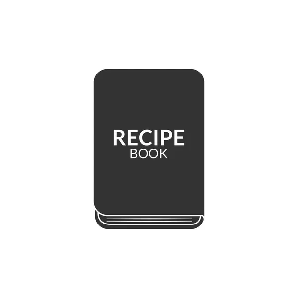 Silhouette Cooking Book Icon Orange Color Recipe Book Text Icon — Stock Vector