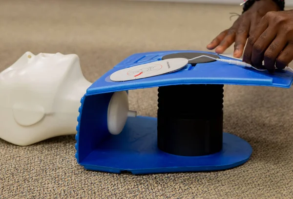 Security guard training for  CPR first aid with the AED.