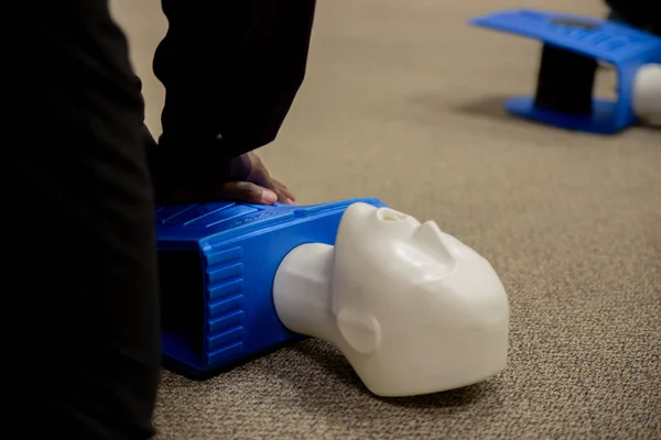 Security guard training for  CPR first aid with the AED.