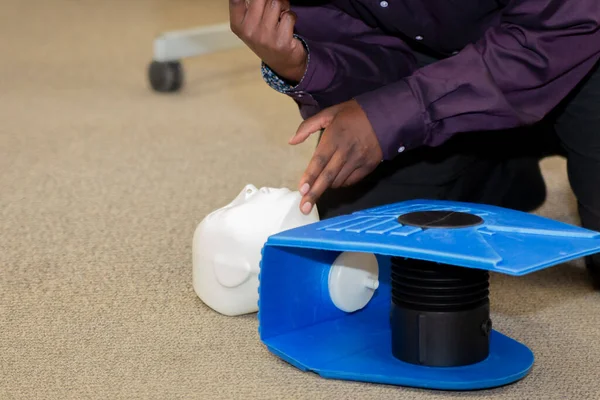 Security guard training for  CPR first aid with the AED.