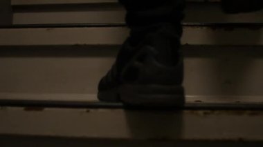 Security guard is watching over the city lights 