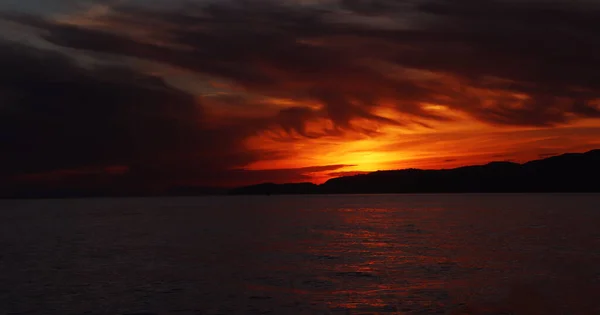 地中海沿岸の美しい夕日 — ストック写真