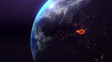 Avusturya sınır çizgisi sunumlarınız için uzaydan mükemmel