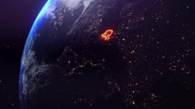 Hollanda sınır çizgisi sunumlarınız için uzaydan mükemmel