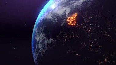 Birleşik Krallık sınır çizgisi sunumlarınız için uzaydan mükemmel