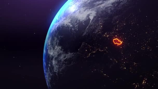Крайній Кордон Чехії Космосом Ідеально Підходить Ваших Презентацій — стокове відео
