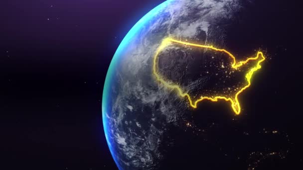 Контур Границы Китая Космоса Идеально Подходит Ваших Презентаций — стоковое видео