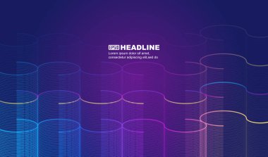 Renk vektörü soyut girdap çizgisi teknoloji dokusu arkaplanı